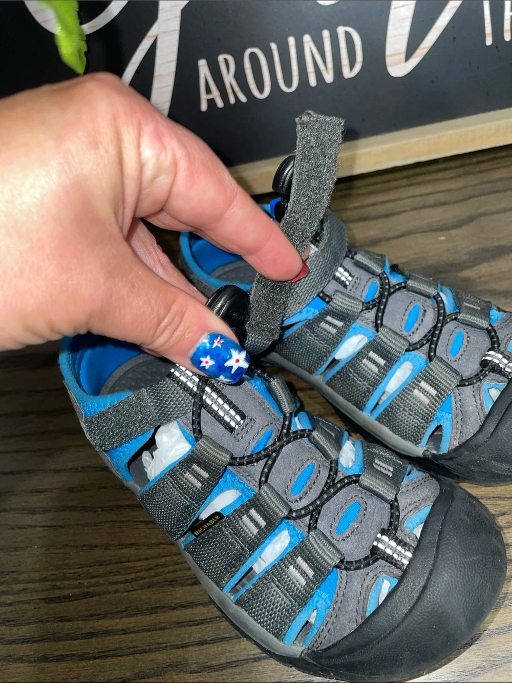 Keen Kids Toddler Boys Gray & Blue Closed-Toe Newport H2 Active Sandals Size 13